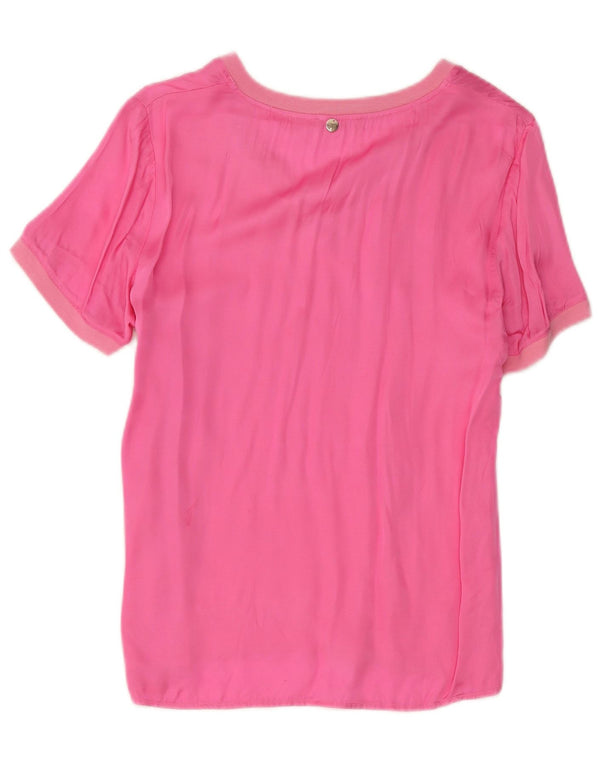 Blusa feminina Liu Jo UK 10 algodão rosa pequeno