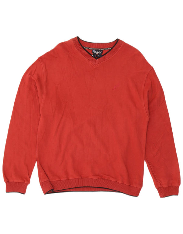 Moletom masculino AUSTRALIAN L'ALPINA Jumper IT 52 grande algodão vermelho