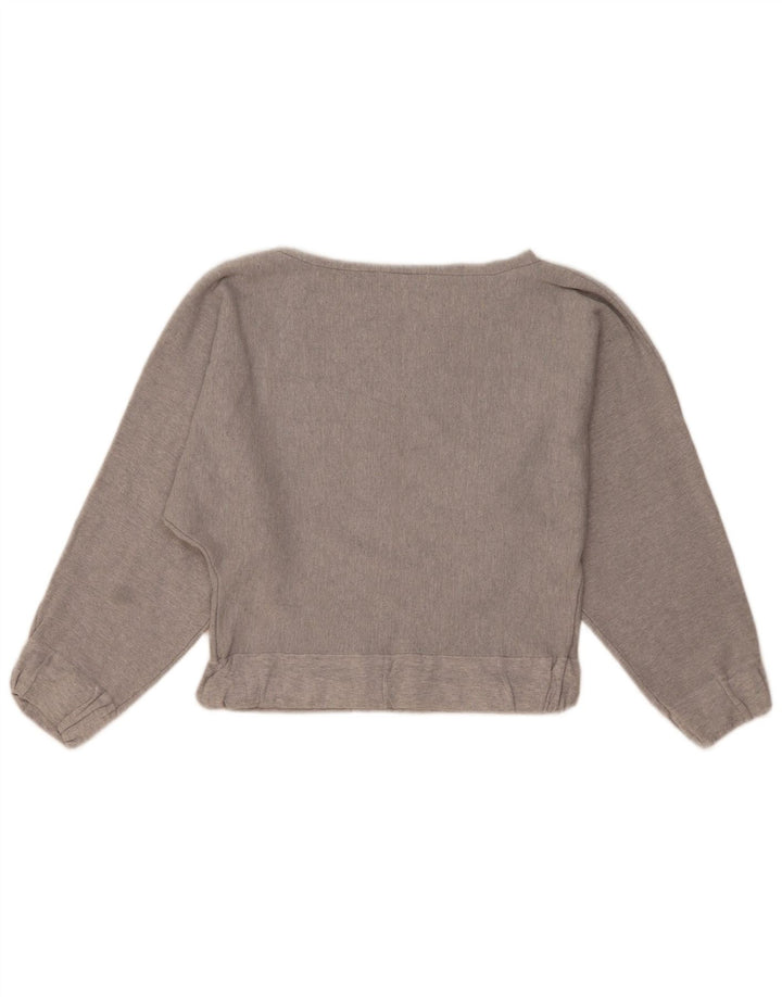 Moletom Zara feminino cropped UK 14 Viscose cinza médio