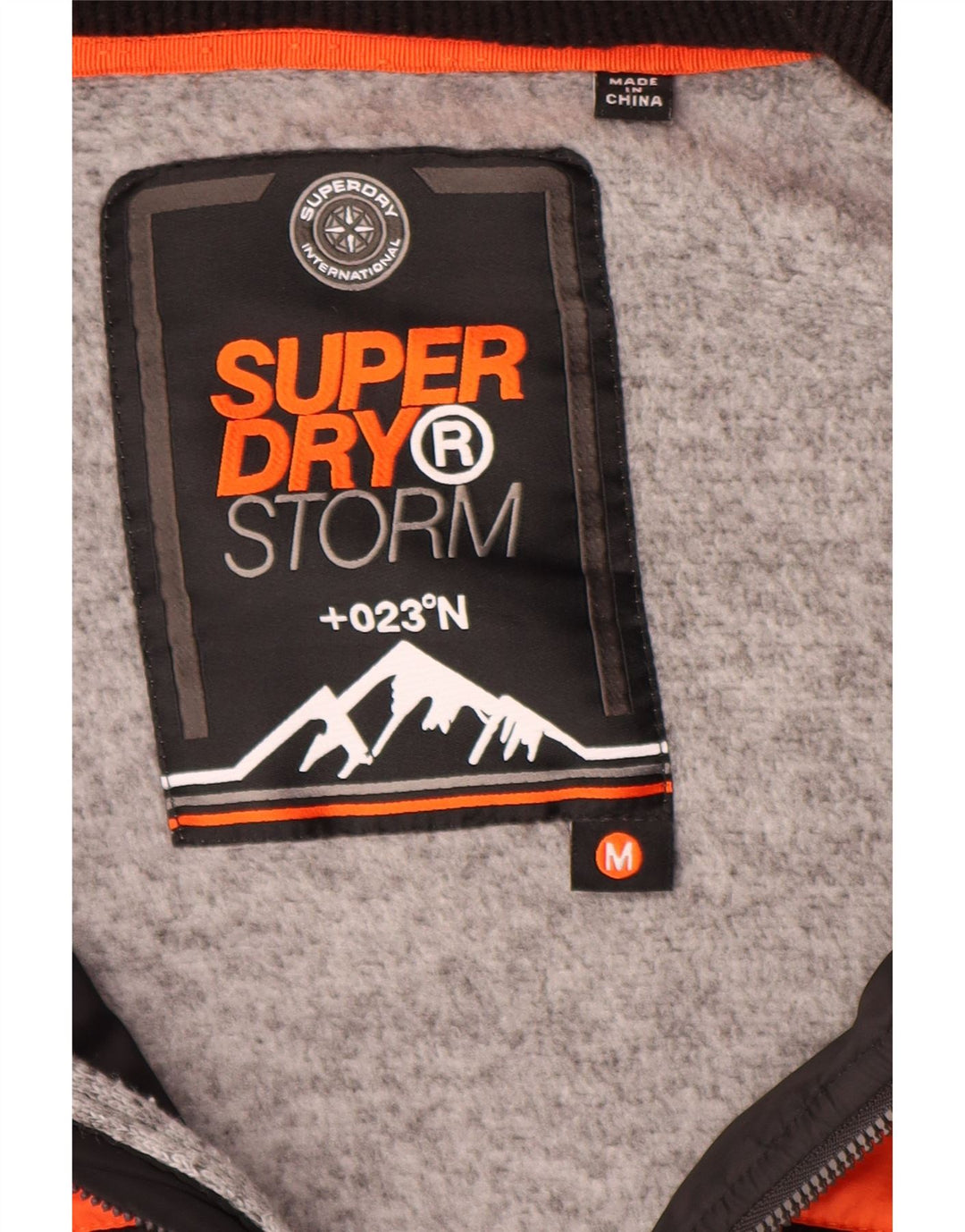 Jaqueta corta-vento masculina Superdry com capuz UK 38 poliéster preto médio