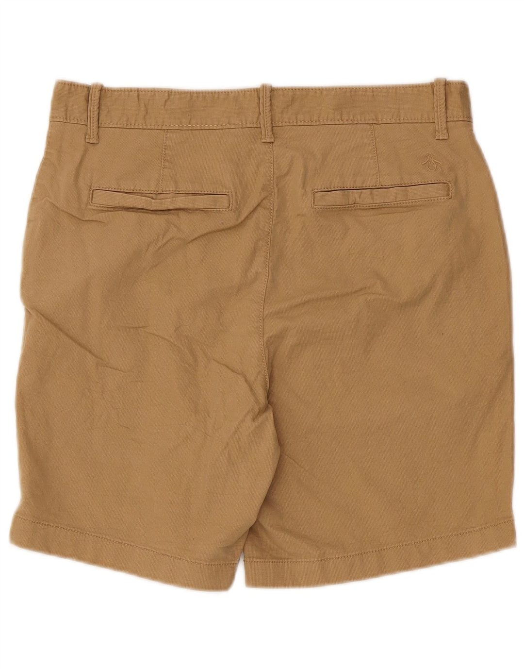 Penguin Mens Chino Shorts W30 Algodão Bege Médio