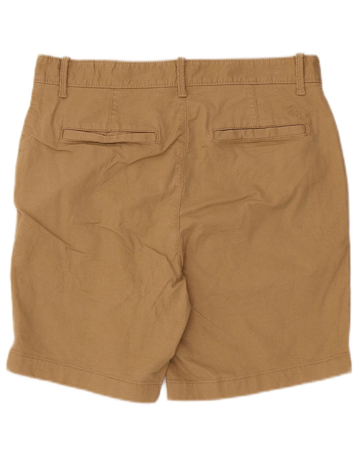 Penguin Mens Chino Shorts W30 Algodão Bege Médio