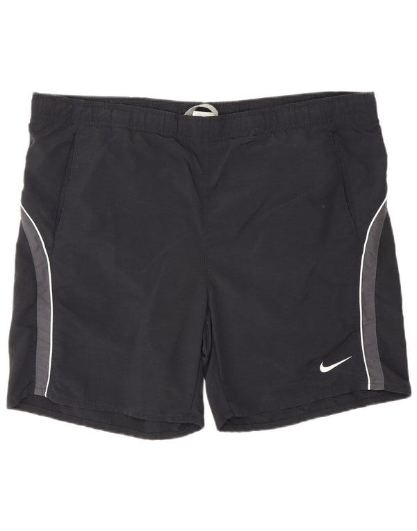 Fila Mens Natação Shorts Grande Preto Colourblock Nylon