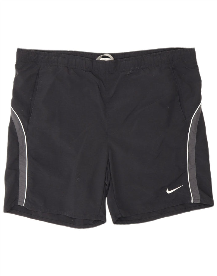 Fila Mens Natação Shorts Grande Preto Colourblock Nylon
