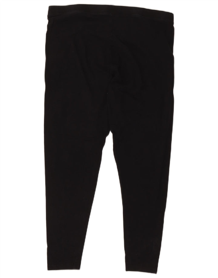 Leggings femininas Marks & Spencer Reino Unido 16 grande algodão preto