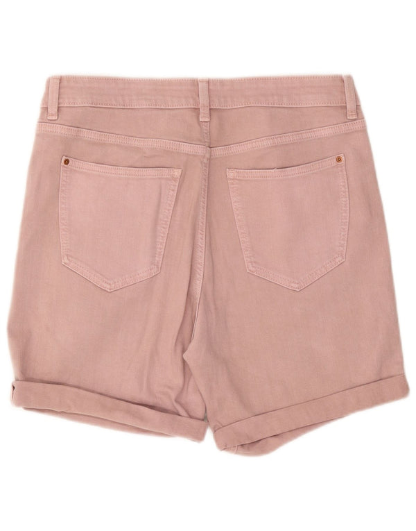 Shorts jeans feminino Marks & Spencer Boyfriend UK 12 médio W32 rosa