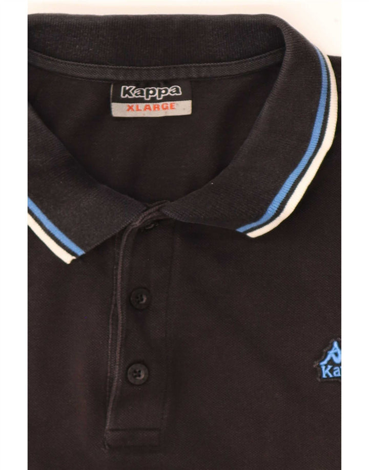 Camisa polo masculina Kappa XL preta listrada
