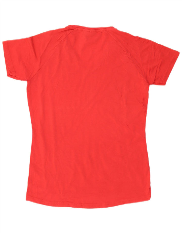 Camiseta feminina Ellesse com estampa gráfica UK 14 grande algodão vermelho