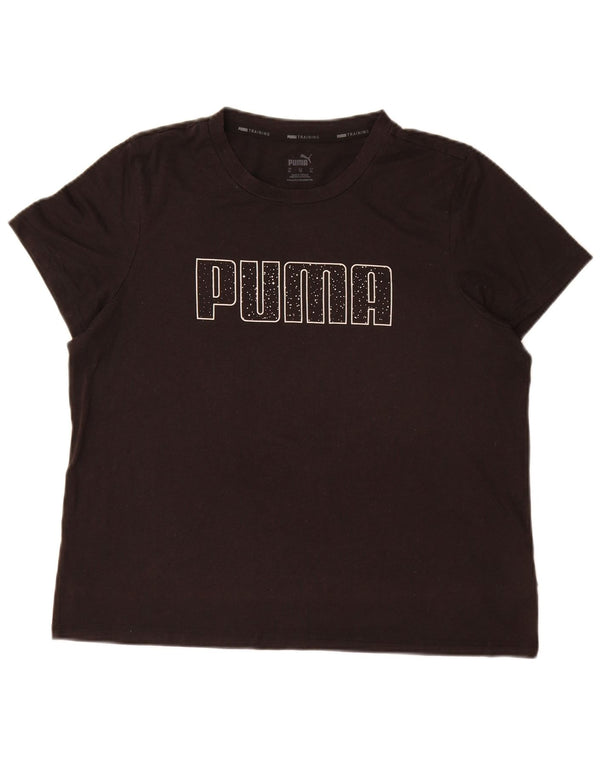 Puma Camiseta Feminina Graphic Top UK 18 XL Preto Poliéster