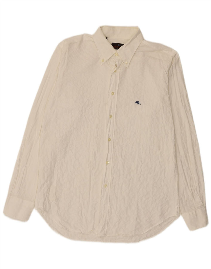 Camisa masculina ETRO tamanho 42 grande algodão branco