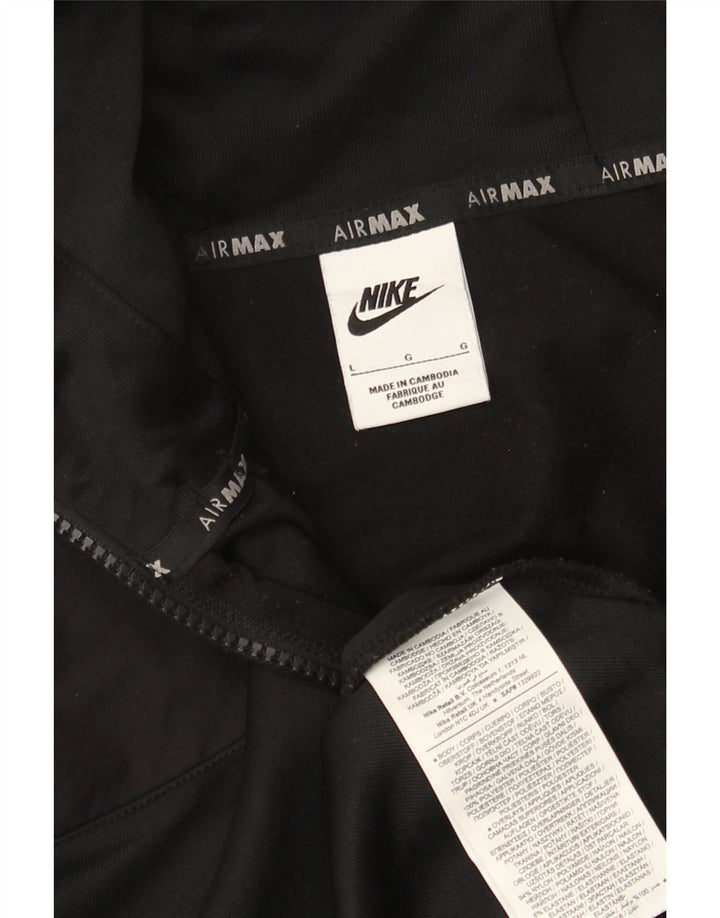 Suéter masculino Nike Graphic Zip com capuz grande poliéster preto