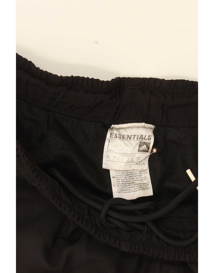 Adidas masculino climalite calças de treino joggers grande poliéster preto