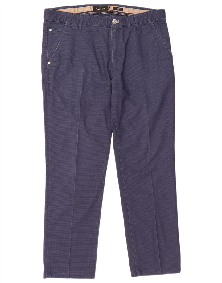 Calça Chino Masculina Massimo Dutti EU 42 Grande W32 L28 Azul Marinho Manchado