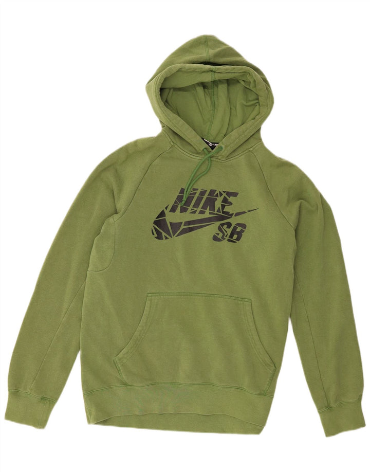Jumper com capuz gráfico masculino Nike médio verde algodão