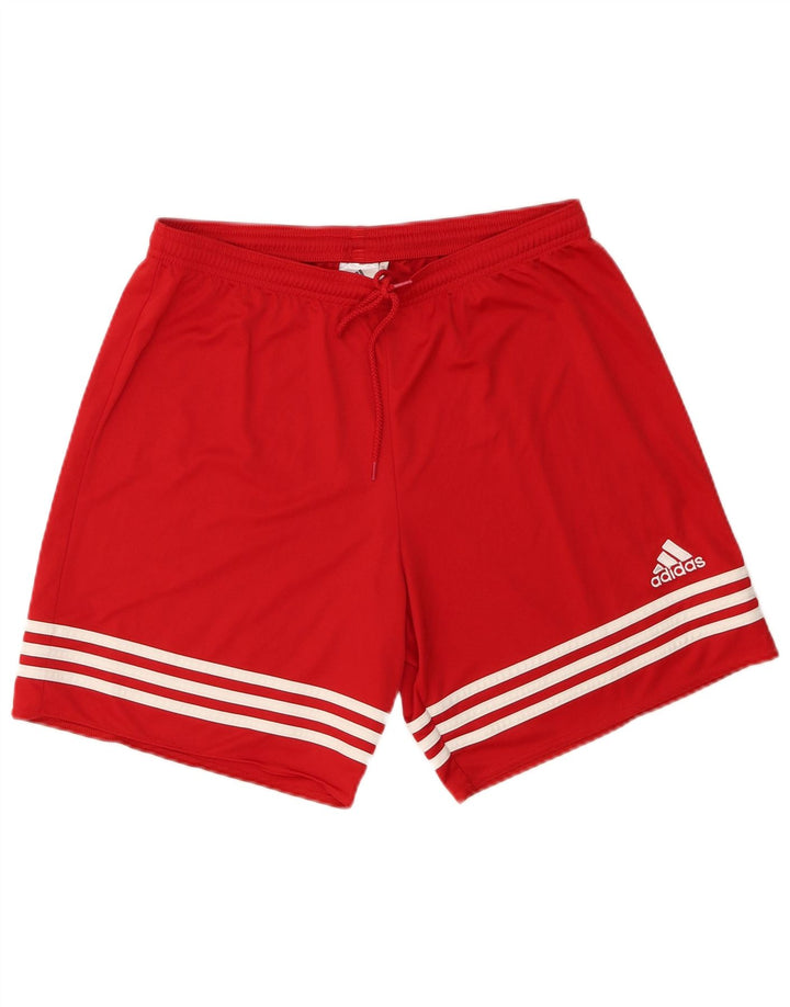 Adidas Mens Climalite Sport Shorts Grande Poliéster Vermelho