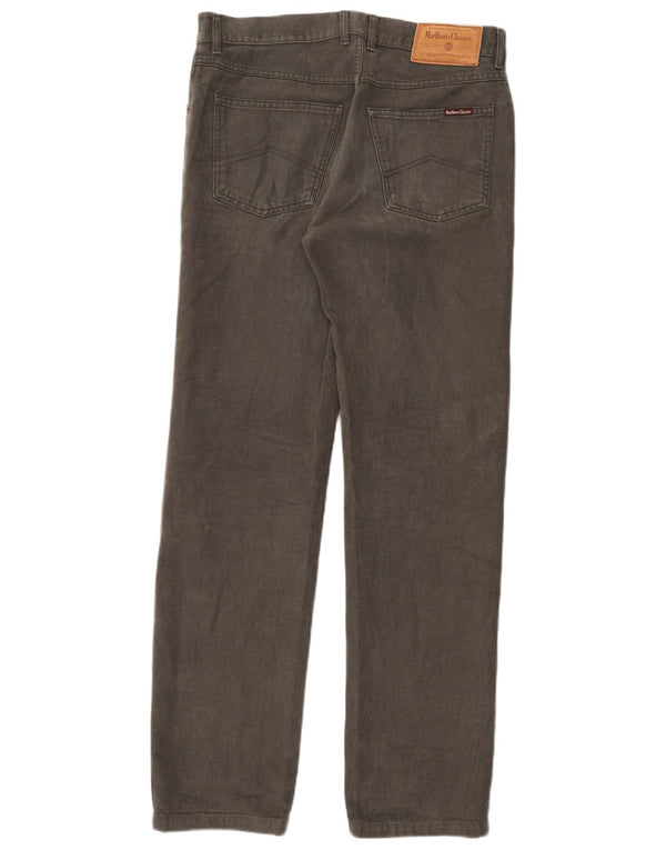Jeans retos masculinos Marlboro Classics W34 L32 algodão cáqui