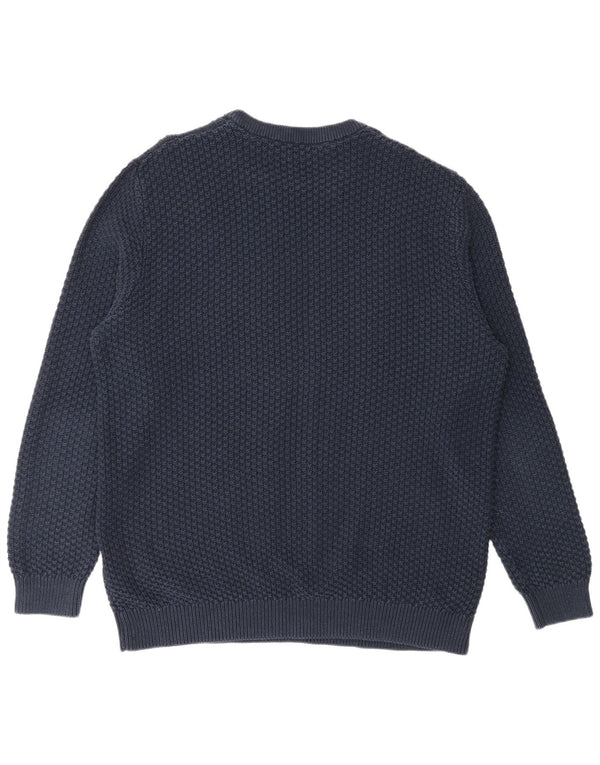 Suéter masculino Esprit com gola redonda 2XL algodão azul marinho