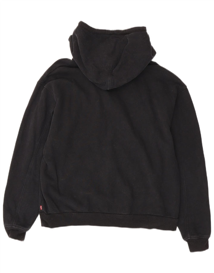 Moletom com capuz gráfico masculino Levi's pequeno algodão preto