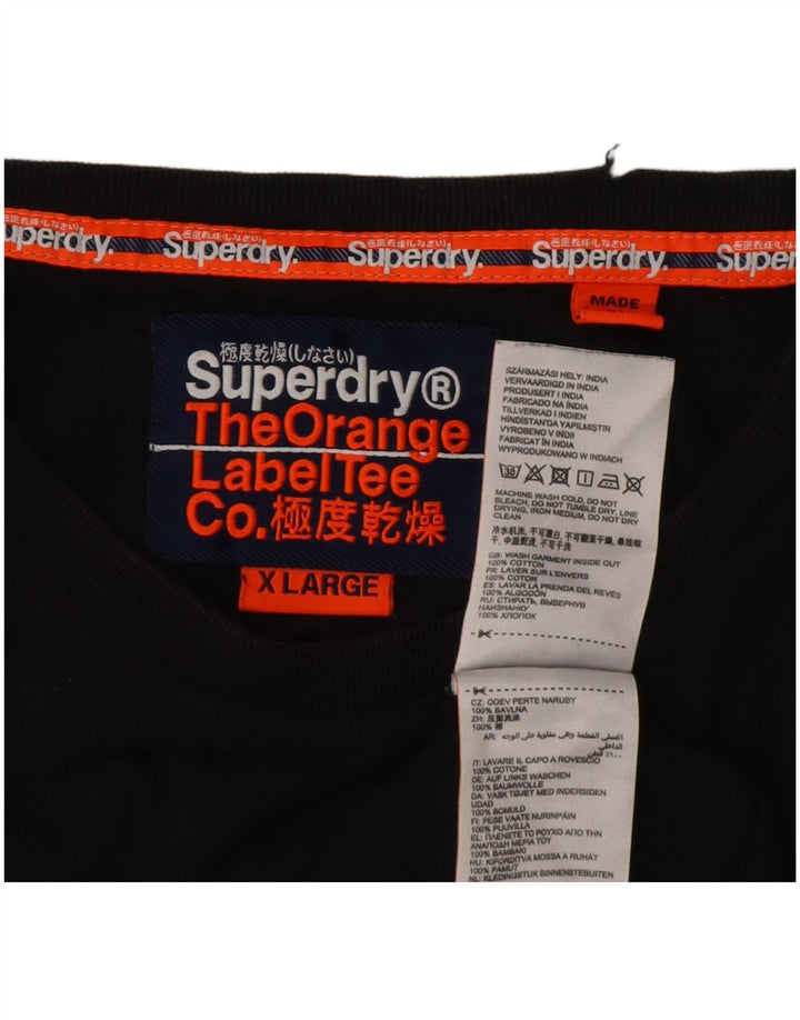 Camiseta masculina Superdry Top XL algodão preto