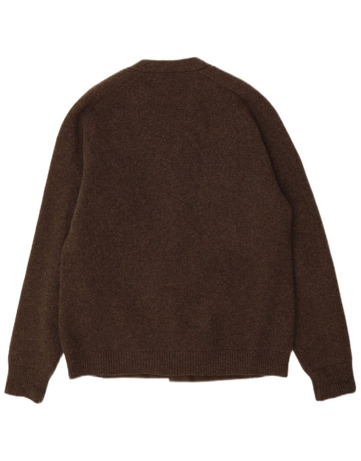 Roberto Collina Suéter Cardigan Masculino IT 50 Lã Marrom Médio