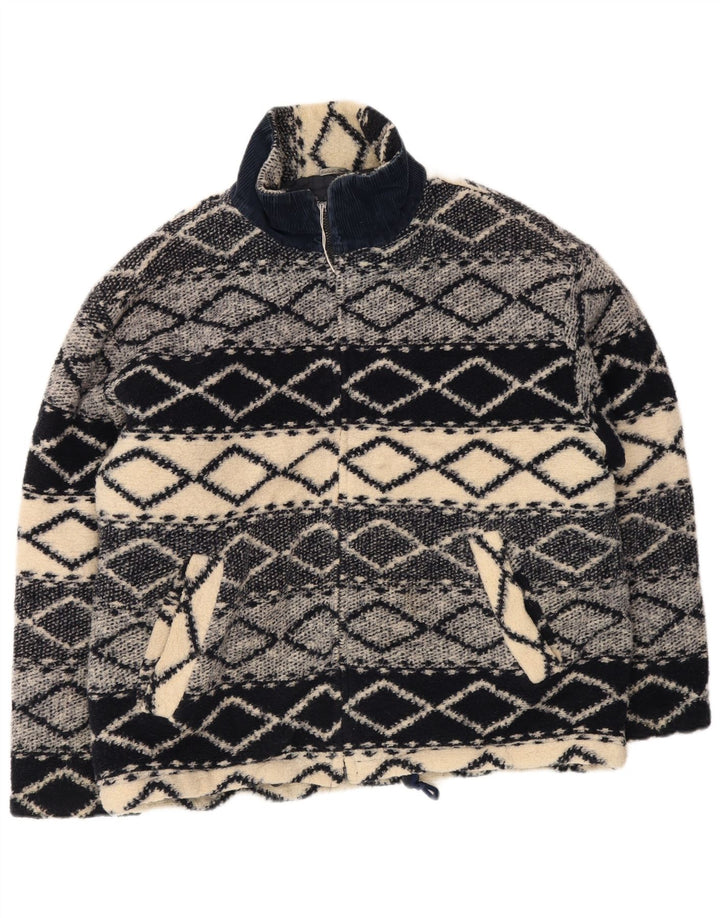 Jaqueta bomber masculina Wampum UK 44 2XL poliéster geométrico cinza