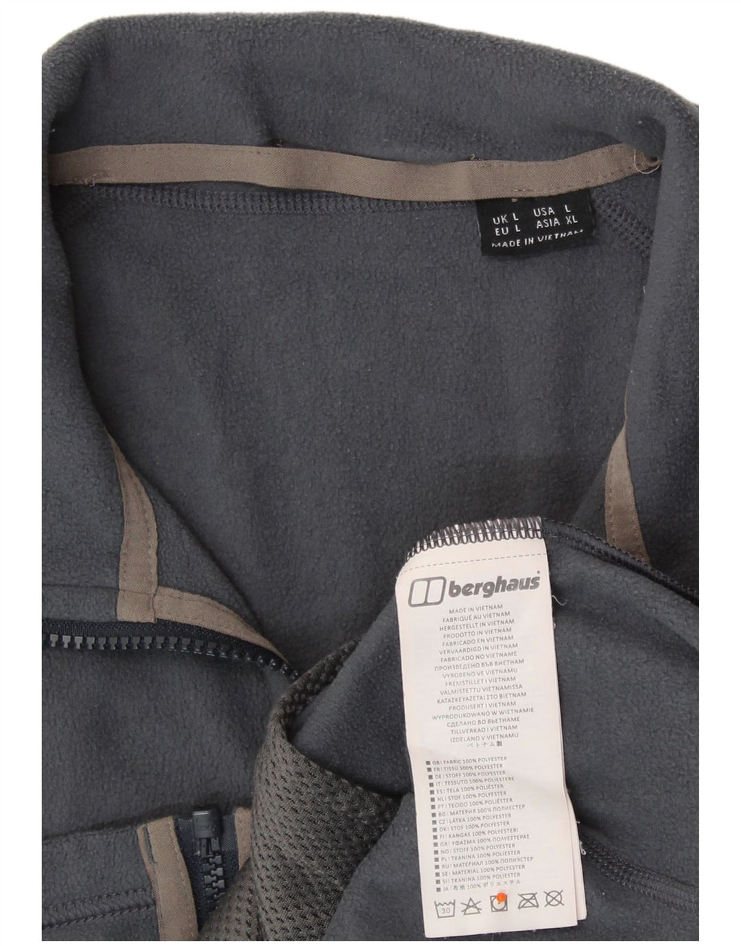 Jaqueta de lã masculina BERGHAUS UK 40 poliéster cinza grande