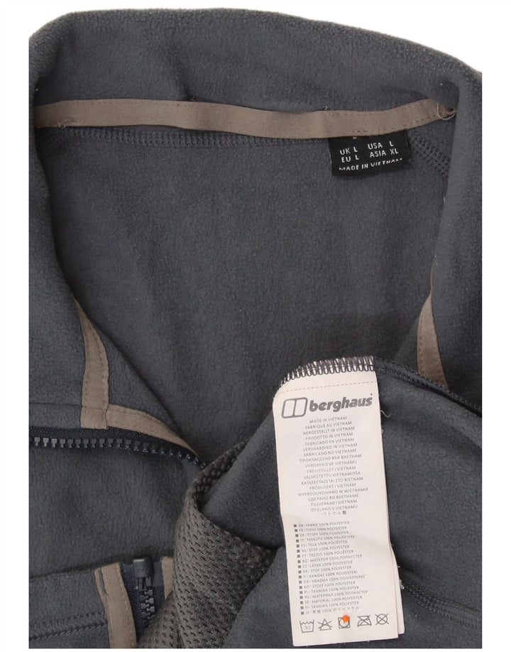 Jaqueta de lã masculina BERGHAUS UK 40 poliéster cinza grande