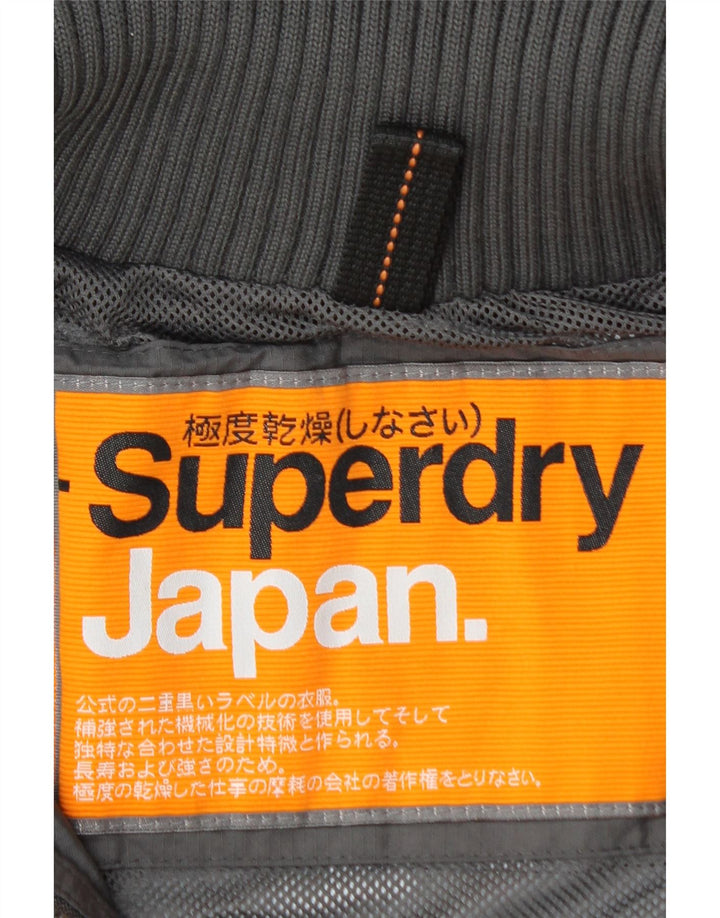 Jaqueta de chuva feminina SUPERDRY Graphic UK 14 poliamida cinza médio