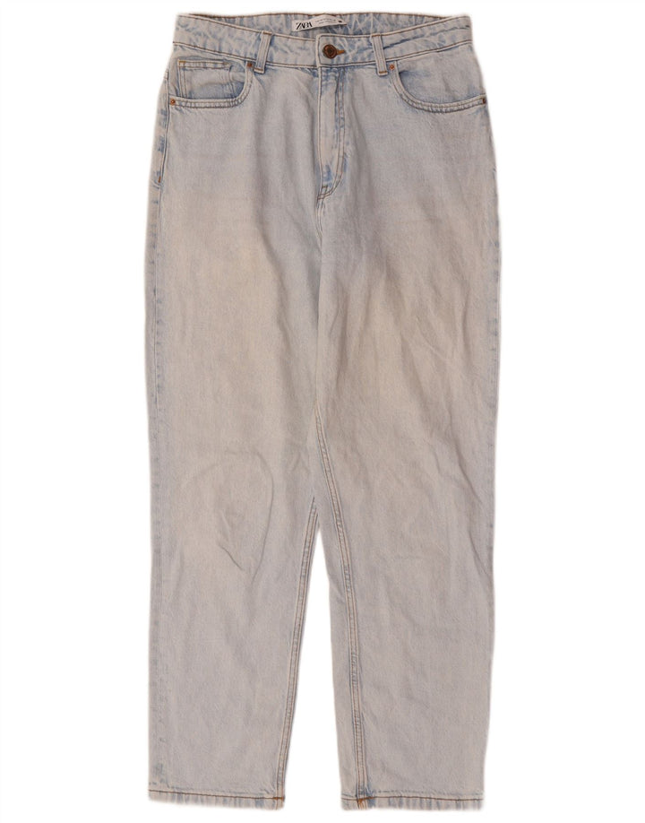 Zara Jeans Cônicos Femininos EU 40 Médio W30 L28 Azul