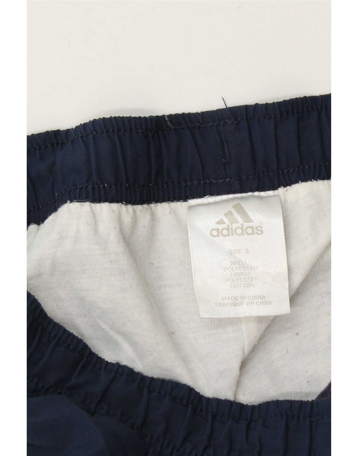 Calça de treino masculina Adidas pequena azul marinho