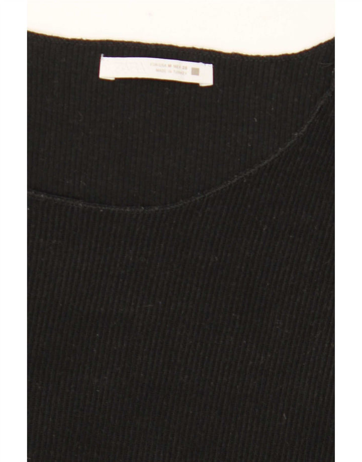 Camiseta feminina Zara UK 14 médio preto
