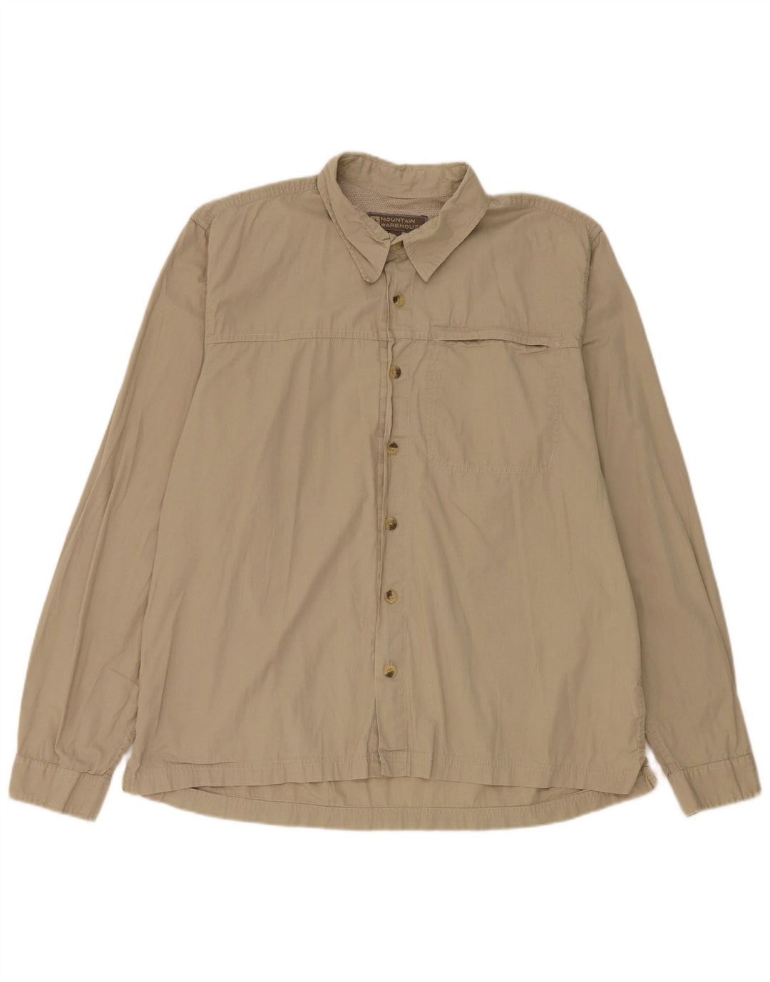 Camisa masculina Mountain Warehouse XL algodão bege