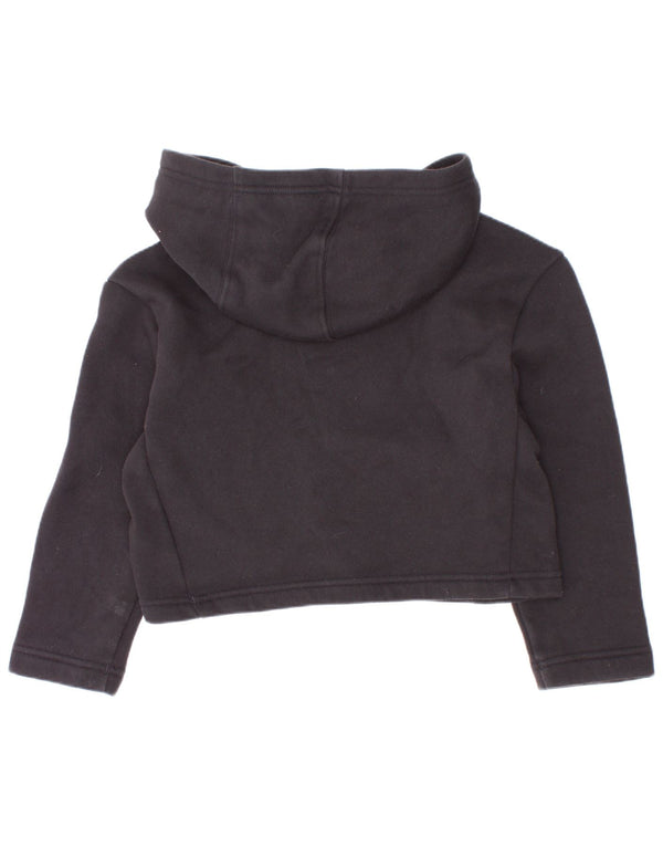 Suéter Adidas feminino com capuz cropped 5-6 anos algodão preto