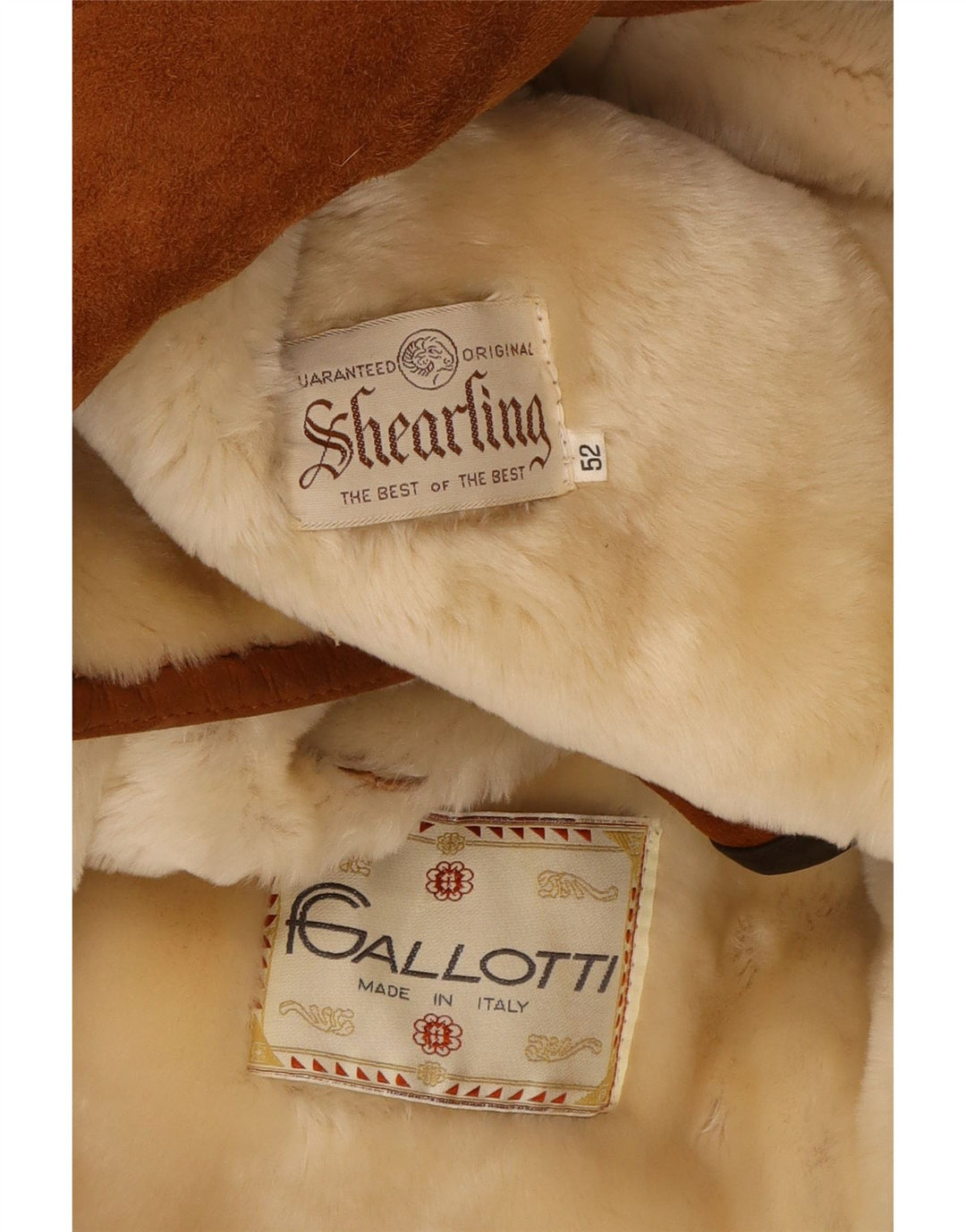Jaqueta feminina GALLOTTI Shearling IT 52 2XL marrom shearling