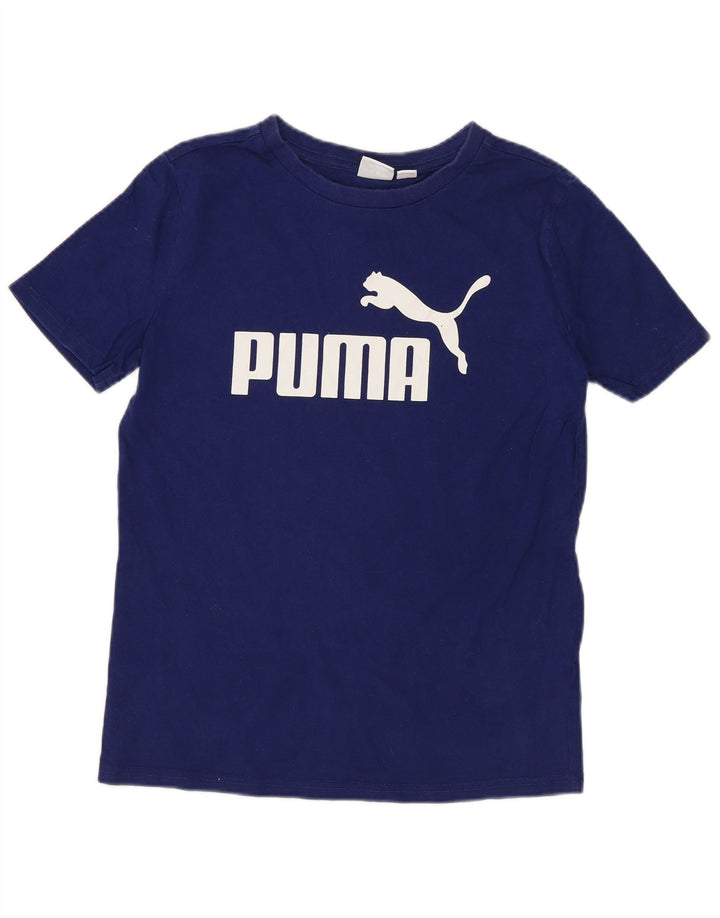 Camiseta Puma Boys Graphic Top 10-11 Anos Médio Algodão Azul