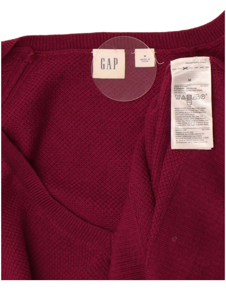 Suéter feminino Gap com decote em V UK 14 nylon roxo médio