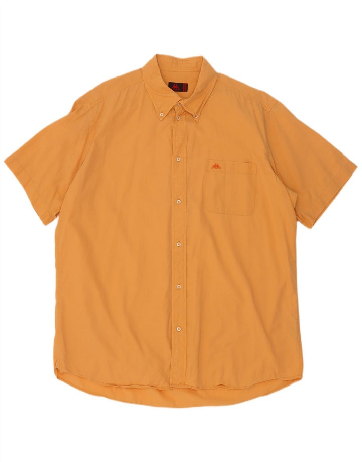 Camisa masculina de manga curta Kappa 3XL algodão laranja