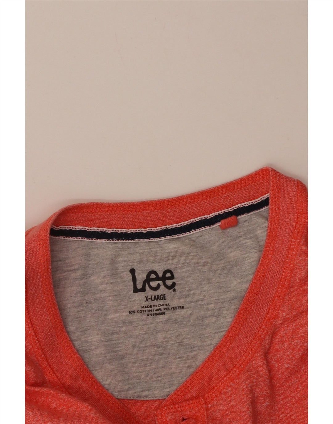 Camiseta masculina LEE Top XL algodão laranja