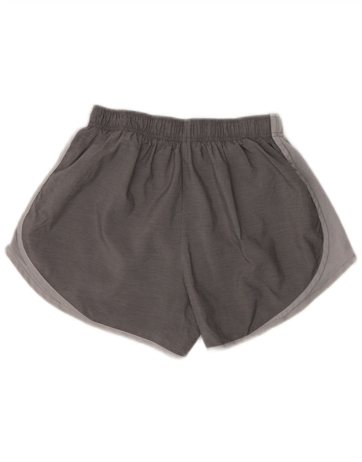 Shorts esportivos femininos Nike UK 12 cinza médio colorblock poliéster