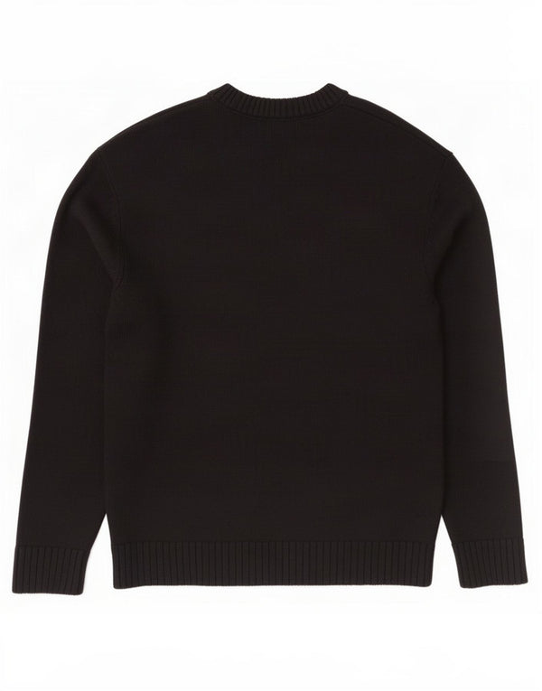Suéter masculino Zara com decote em V grande acrílico preto