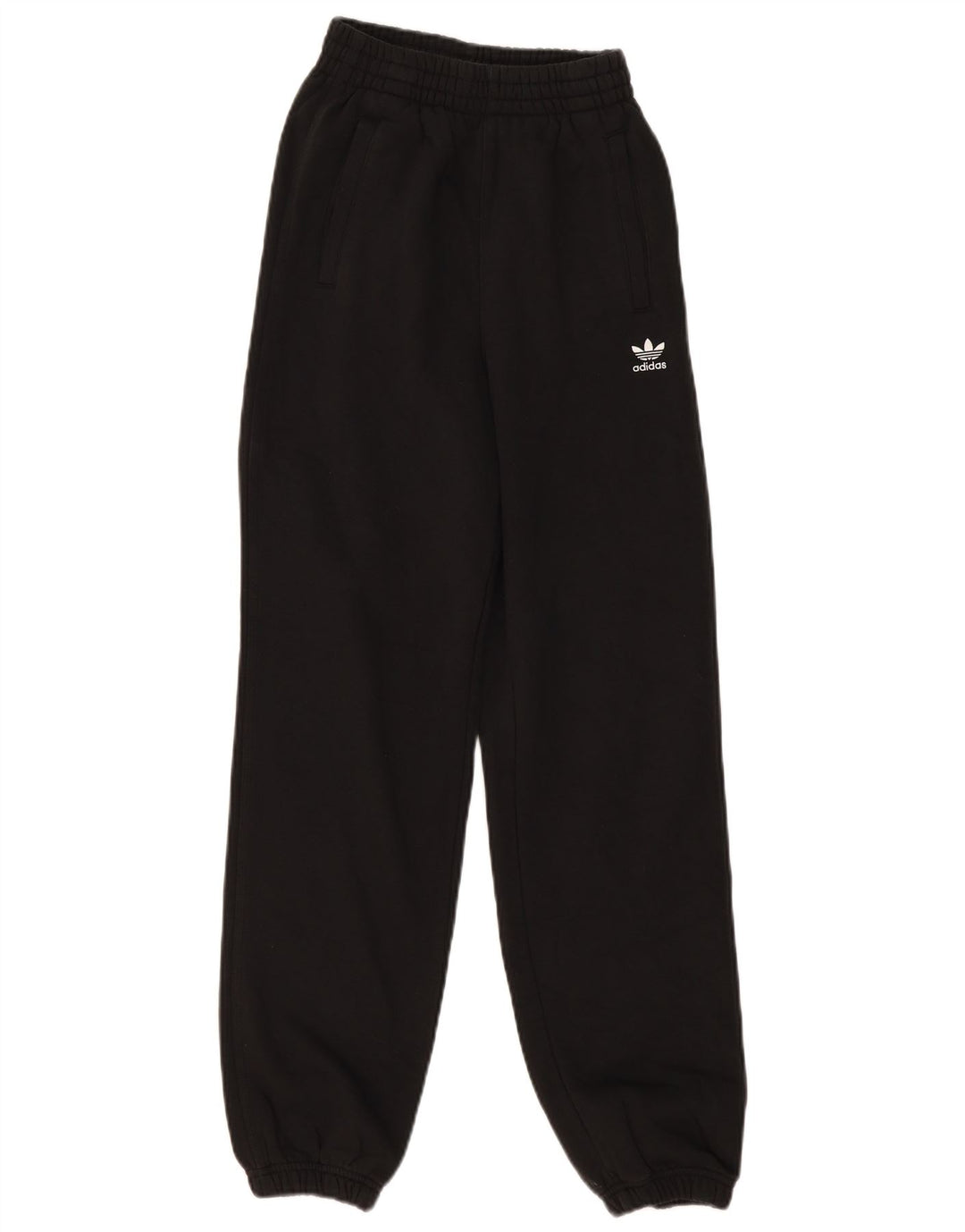 Calças de treino femininas Adidas Joggers UK 0/2 2XS algodão preto