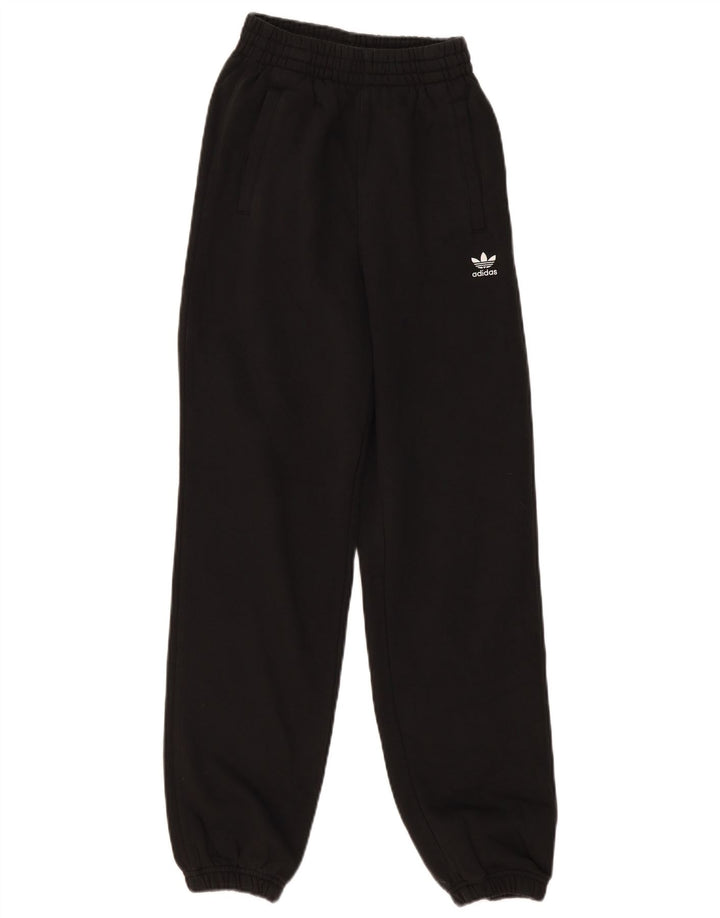 Calças de treino femininas Adidas Joggers UK 0/2 2XS algodão preto