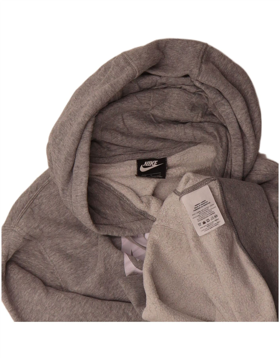 NIKE Mens Graphic Hoodie Jumper Médio Algodão Cinza