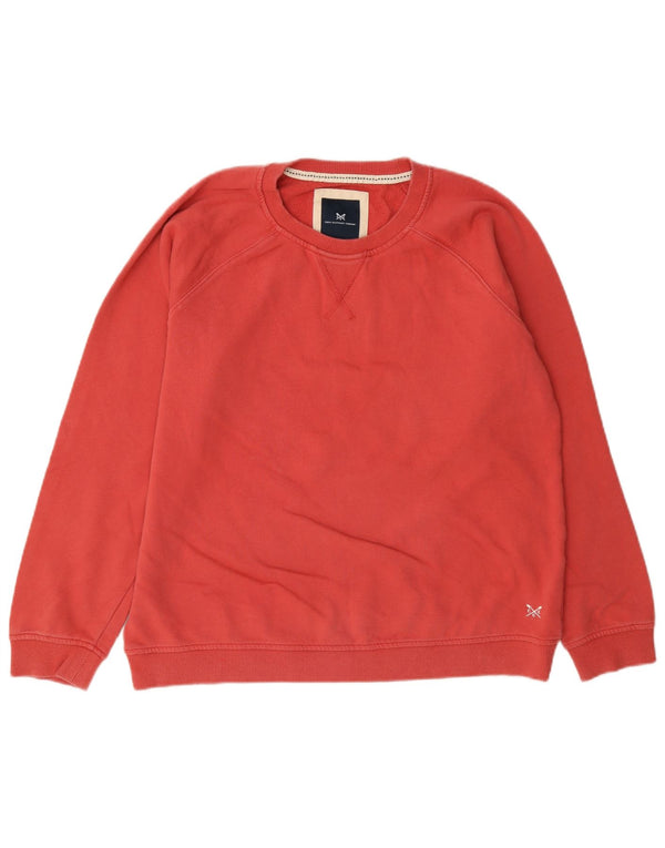 Crew Clothing moletom feminino Jumper UK 14 grande algodão vermelho