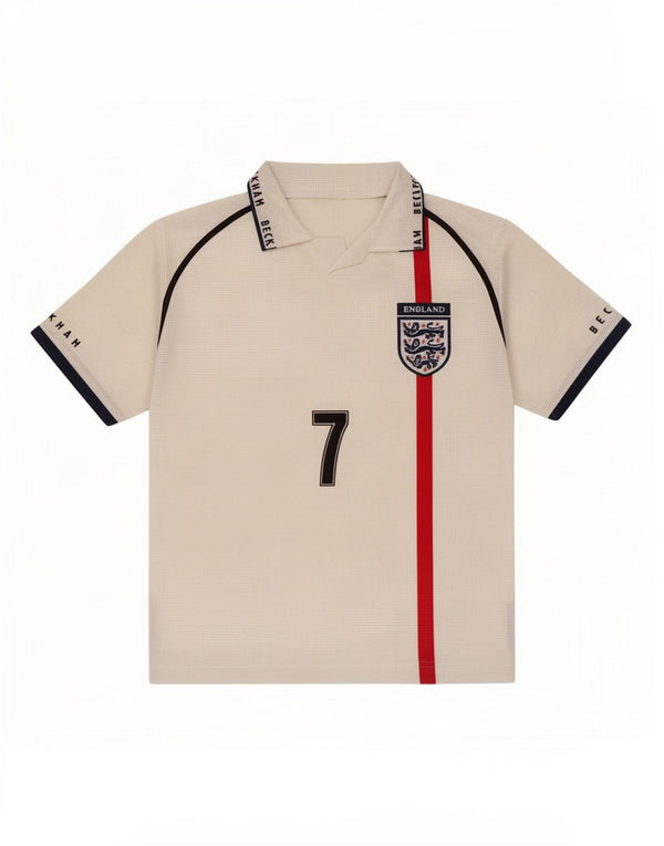 Camisa polo masculina vintage Inglaterra, poliéster branco pequeno
