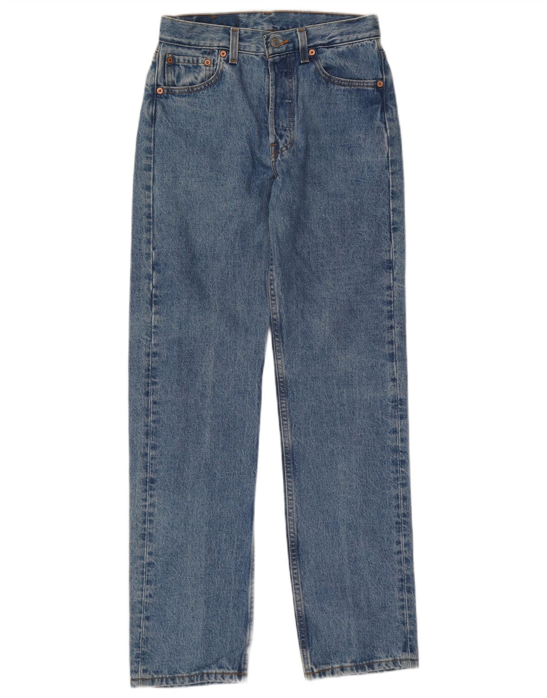 LEVI'S Feminino 501 Slim Jeans W29 L32 Azul Algodão