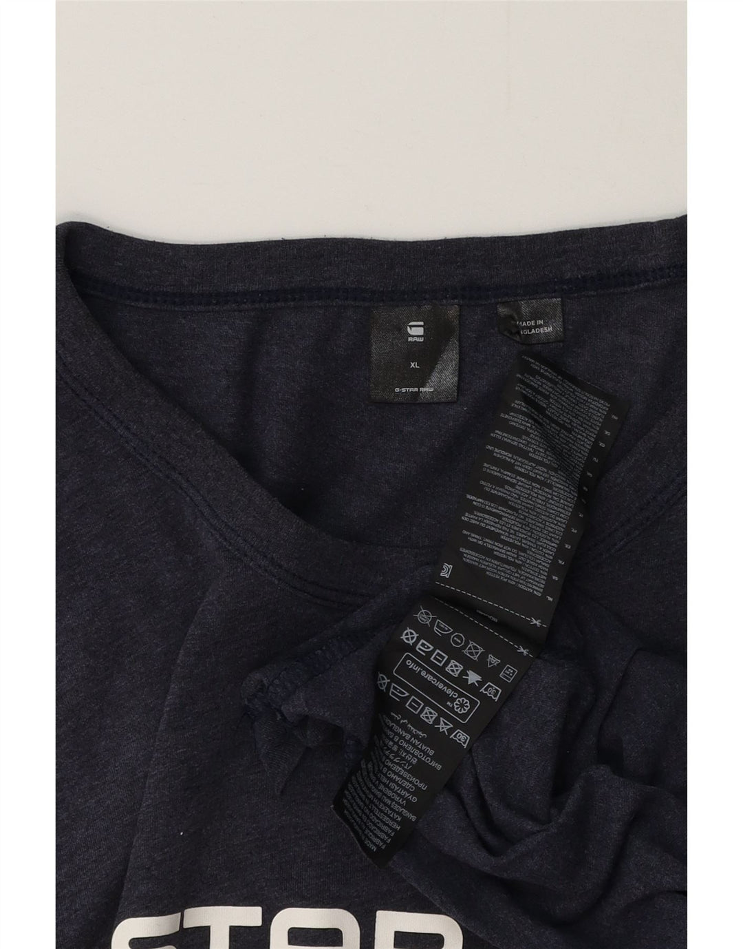 Camiseta gráfica masculina G-STAR Top XL algodão azul marinho