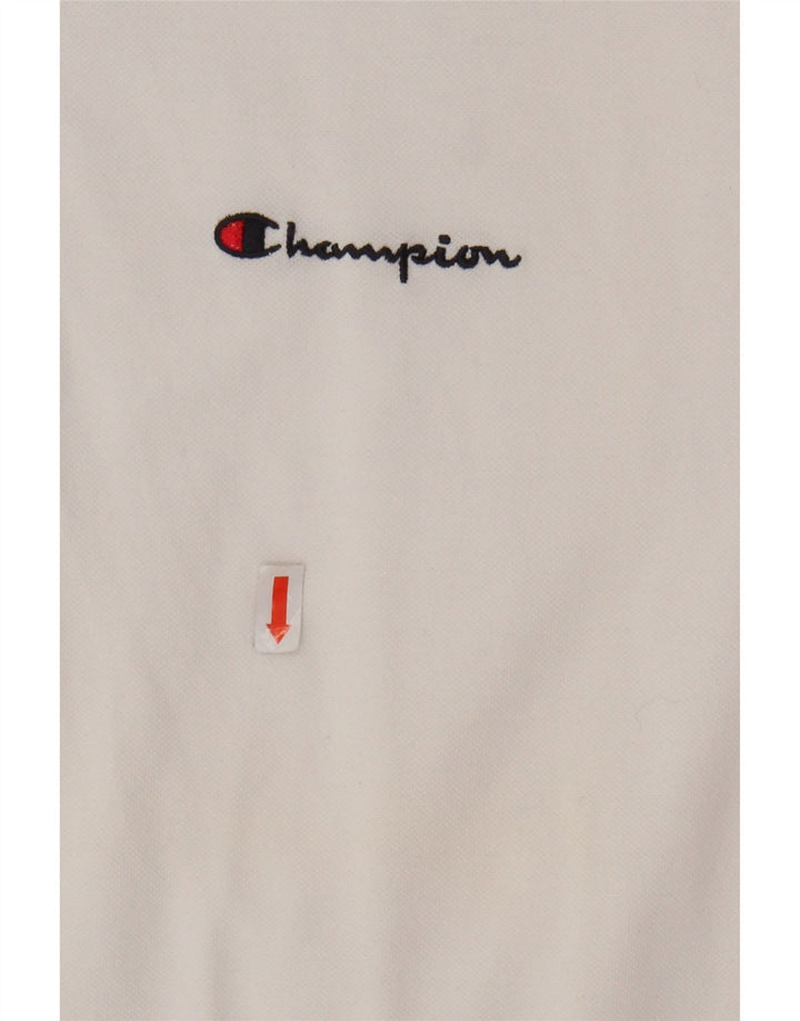 CAMPEÃO Camisa polo masculina Easy Fit médio algodão branco