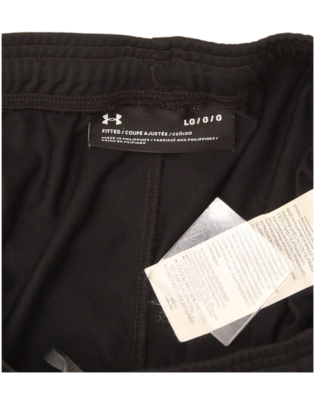Calça de treino masculina Under Armour grande poliéster preto