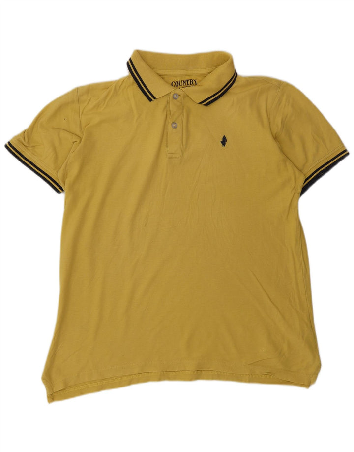 MARLBORO CLASSICS Camisa polo masculina country clássica algodão amarelo médio